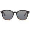 Risky Business Polarised Round Sunglasses with Tortoise Shell Wooden Frame front view