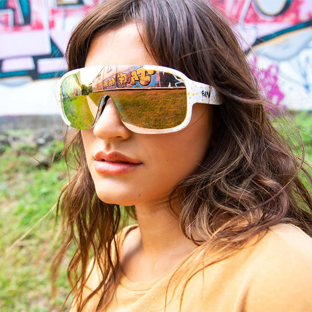 Gold shield store sunglasses