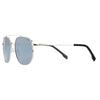 Maverick Silver Silver Metal Aviator Shaped Polarised Sunglasses