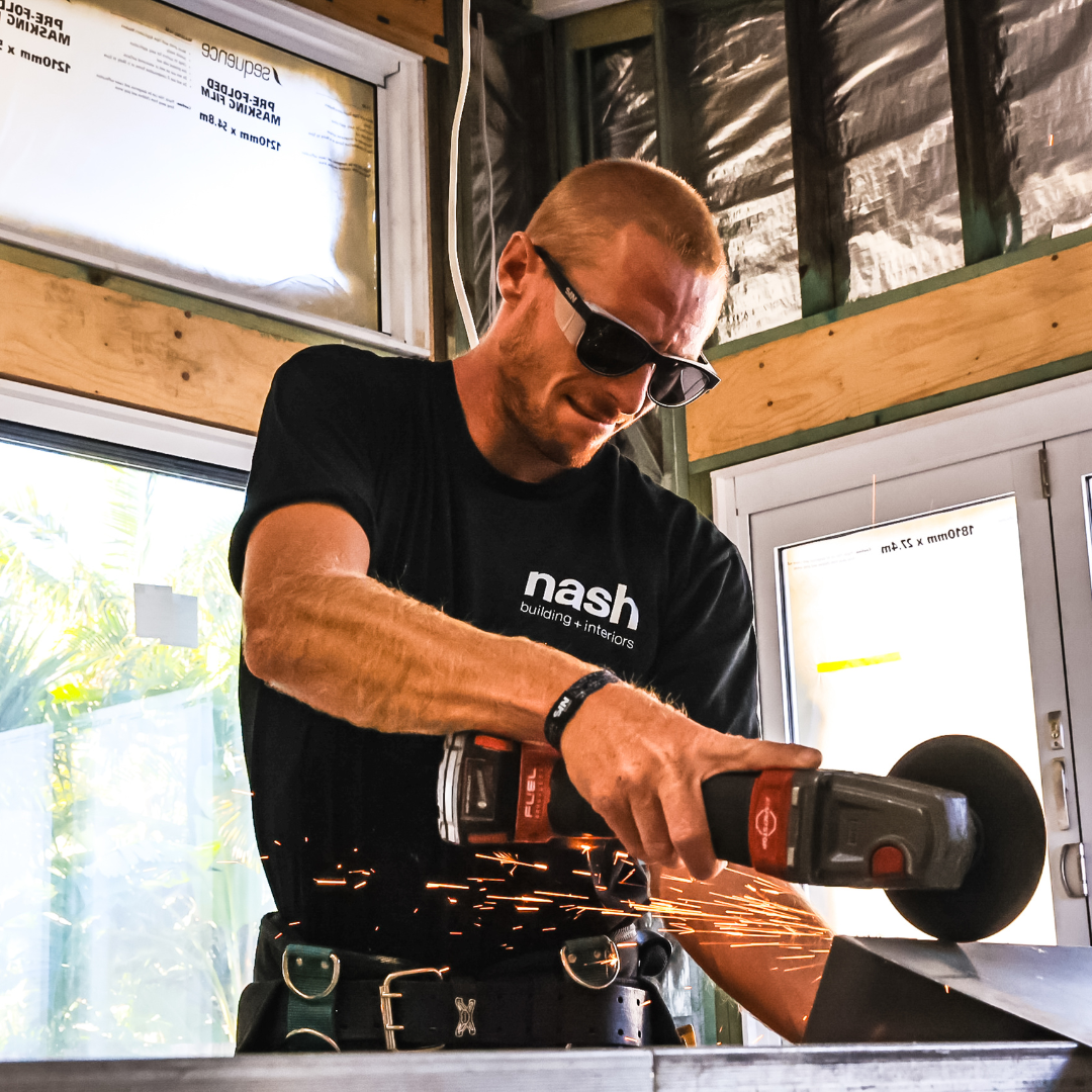 Safe & Sound Black Wrap Around Safety Sunglasses Medium Impact Resistant on a Male Tradie