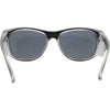 Safe & Sound Wrap Around Safety Sunglasses with Black Frame inside view
