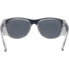 Safe & Sound Wrap Around Safety Sunglasses with Navy Frame inside view