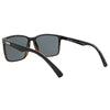 Skylark Polarised Rectangle Sunglasses with Black Tortoise Shell Frame back left view