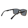 Skylark Polarised Rectangle Sunglasses with Black Tortoise Shell Frame back right view