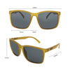 Skylark Polarised Rectangle Sunglasses with Green Frame measurements