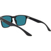 Spartan Polarised Rectangle Sunglasses with Matt Black Frame and red mirrored lens back left view