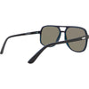 THE BOSS Polarised Aviator Sunglasses with Black Frame and Blue Mirrored Lens right back view