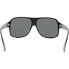 THE CARTEL Polarised Aviator Sunglasses with Black Frame and Silver Mirrored Lens inside view