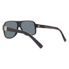 THE CARTEL Polarised Aviator Sunglasses with Black Frame back left view