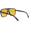 THE DUKE Aviator Sunglasses with Brown Frame and Yellow lens back left view