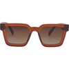Topshelf Polarised Brown Square Sunglasses front view