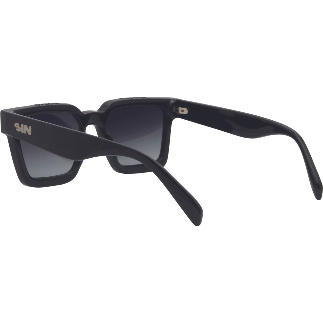 Topshelf Polarised Square Sunglasses with Black Frame back left view