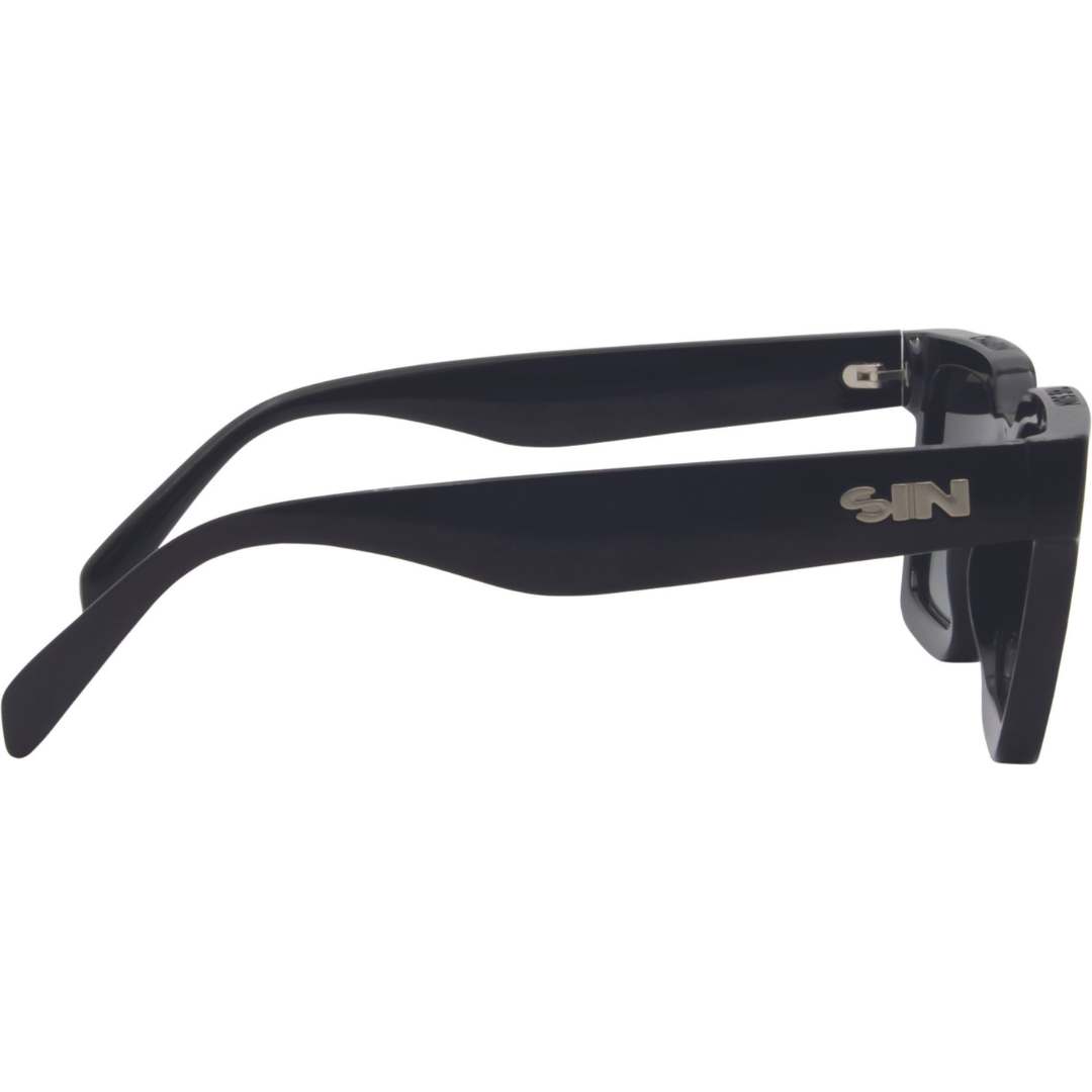 Topshelf Polarised Square Sunglasses with Black Frame right view