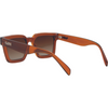 Topshelf Polarised Square Sunglasses with Brown Frame back left view