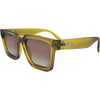 Topshelf Polarised Square Sunglasses with Green Frame front left view