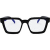 Topshelf Square Blue Light Glasses with Black Frame front view