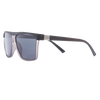 UNDERTOW Polarised Square Sunglasses with Black and Grey Frame front left side view