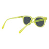 Vegas Polarised Round Sunglasses with Neon Yellow Frame back right view