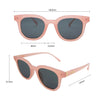 Vegas Polarised Round Sunglasses with Pink Frame measurements