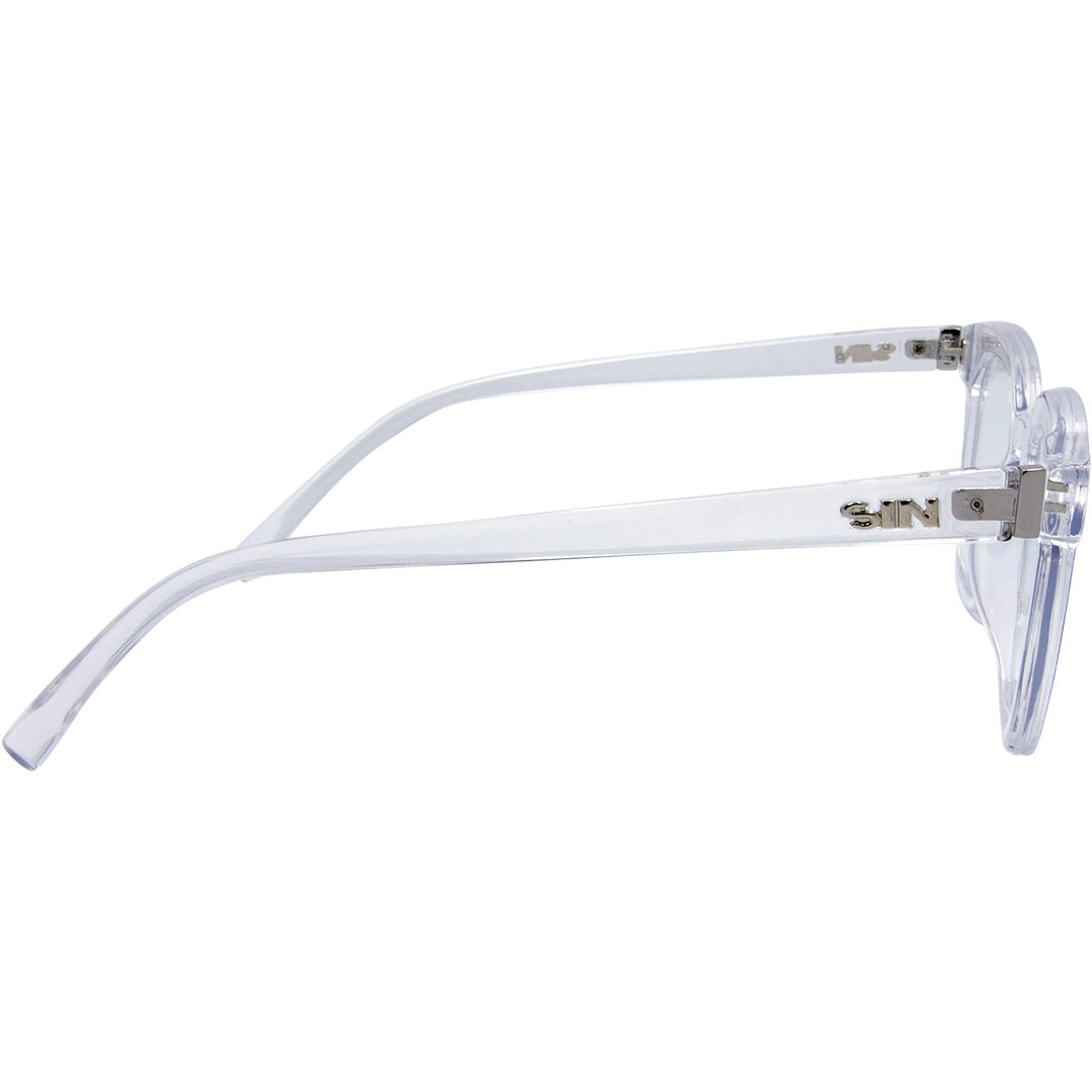 Vegas Round Blue Light Glasses with Clear Frame right view