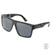 Vespa II Polarised Black and Green Square Sunglasses front left view
