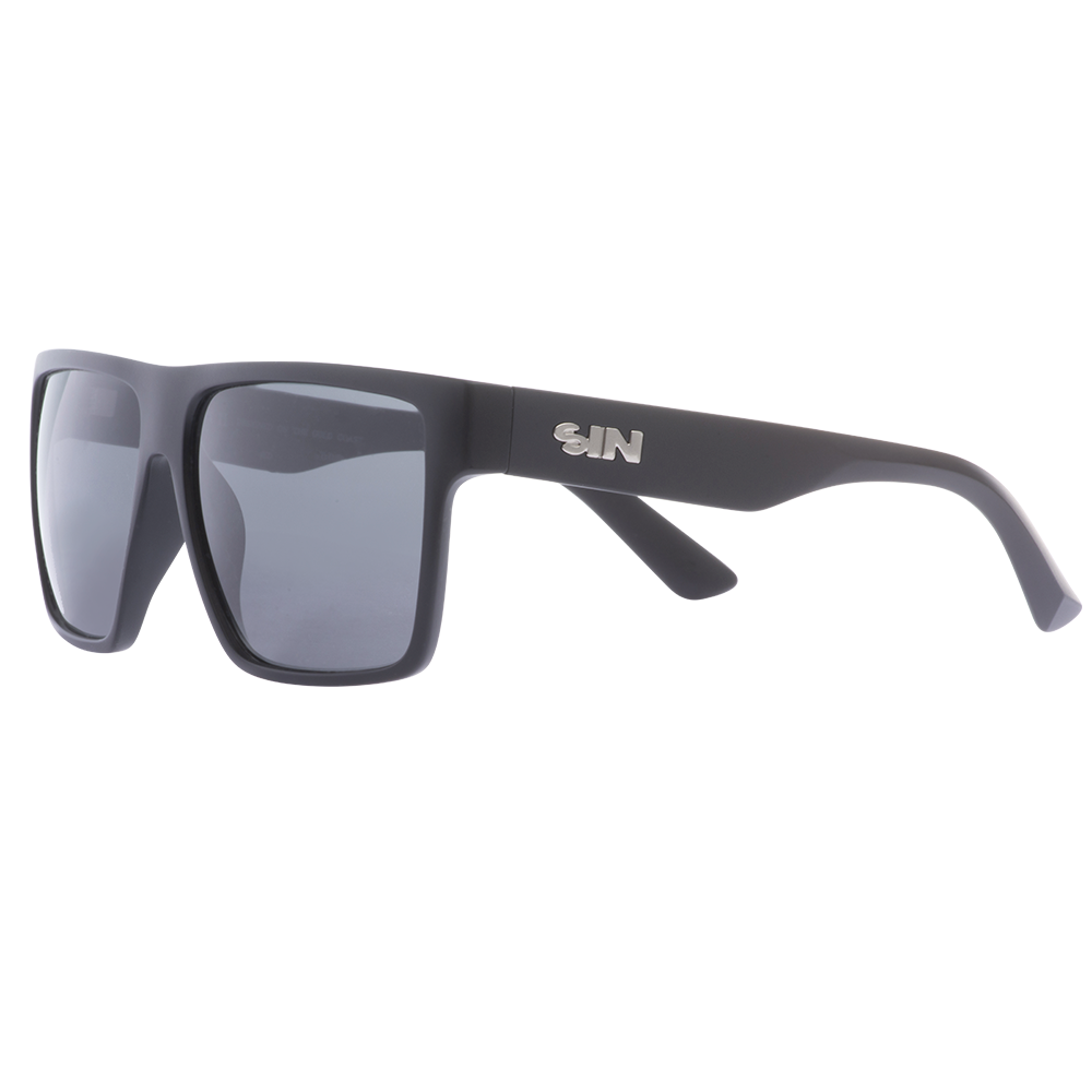 Vespa II Polarised Square Sunglasses with Black Frame front left view