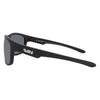 WAYWARD Polarised Rectangle Floating Sunglasses with Matt Black Frame left view