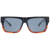 ZEPHYR II Polarised Black Brown Rectangle Sunglasses front view