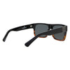 ZEPHYR II Polarised Rectangle Sunglasses with Black Brown Frame back right view