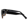ZEPHYR II Polarised Rectangle Sunglasses with Black Brown Frame left view