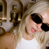 Ahoy Polarised Tort Rectangle Sunglasses on a blonde female model