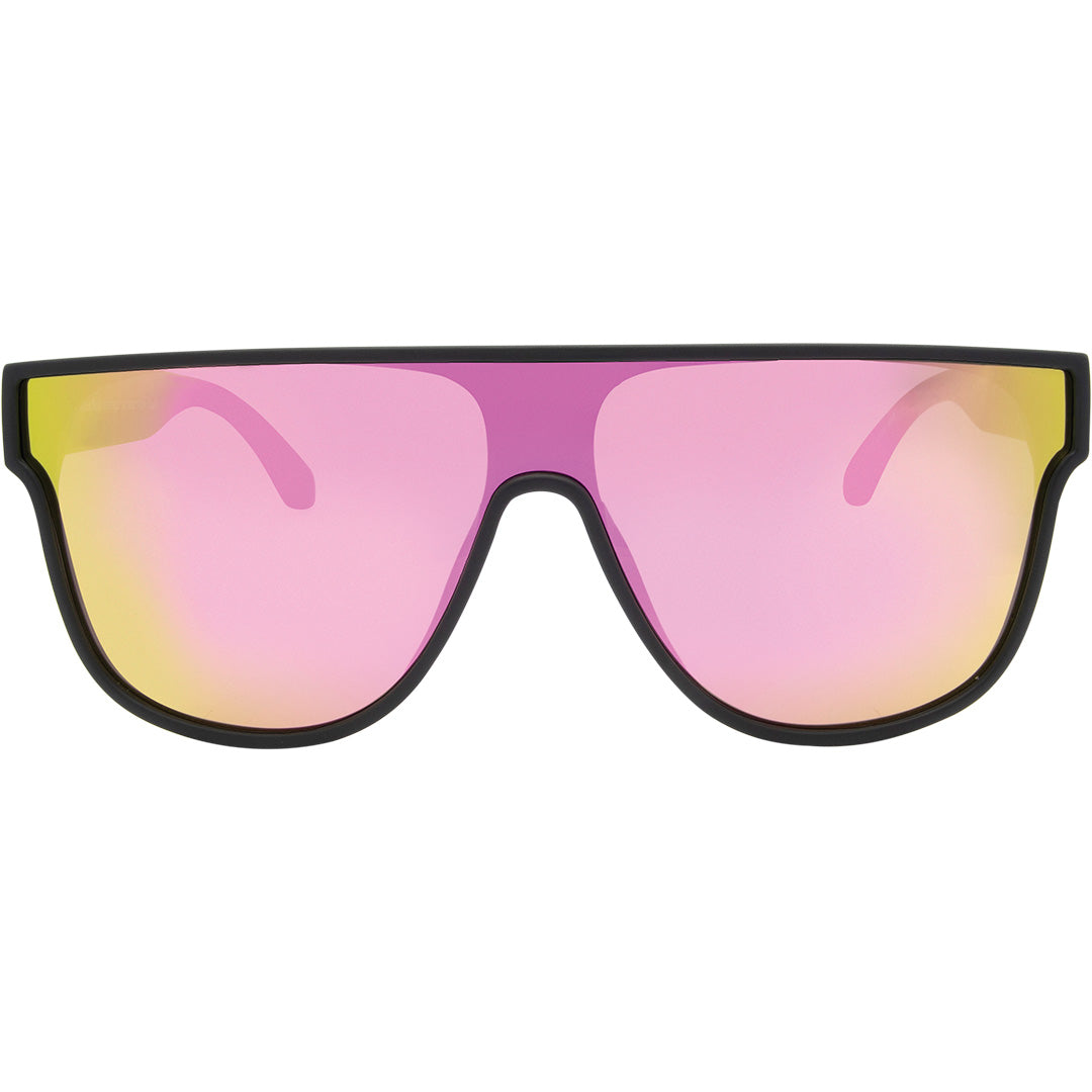 CANNON BALL Polarised Shield Sunglasses with Pink Mirror front view