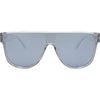 CANNON BALL Polarised Silver Shield Flat Top Sunglasses front view