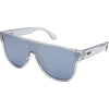 CANNON BALL Polarised Silver Shield Flat Top Sunglasses made of recycled plastic