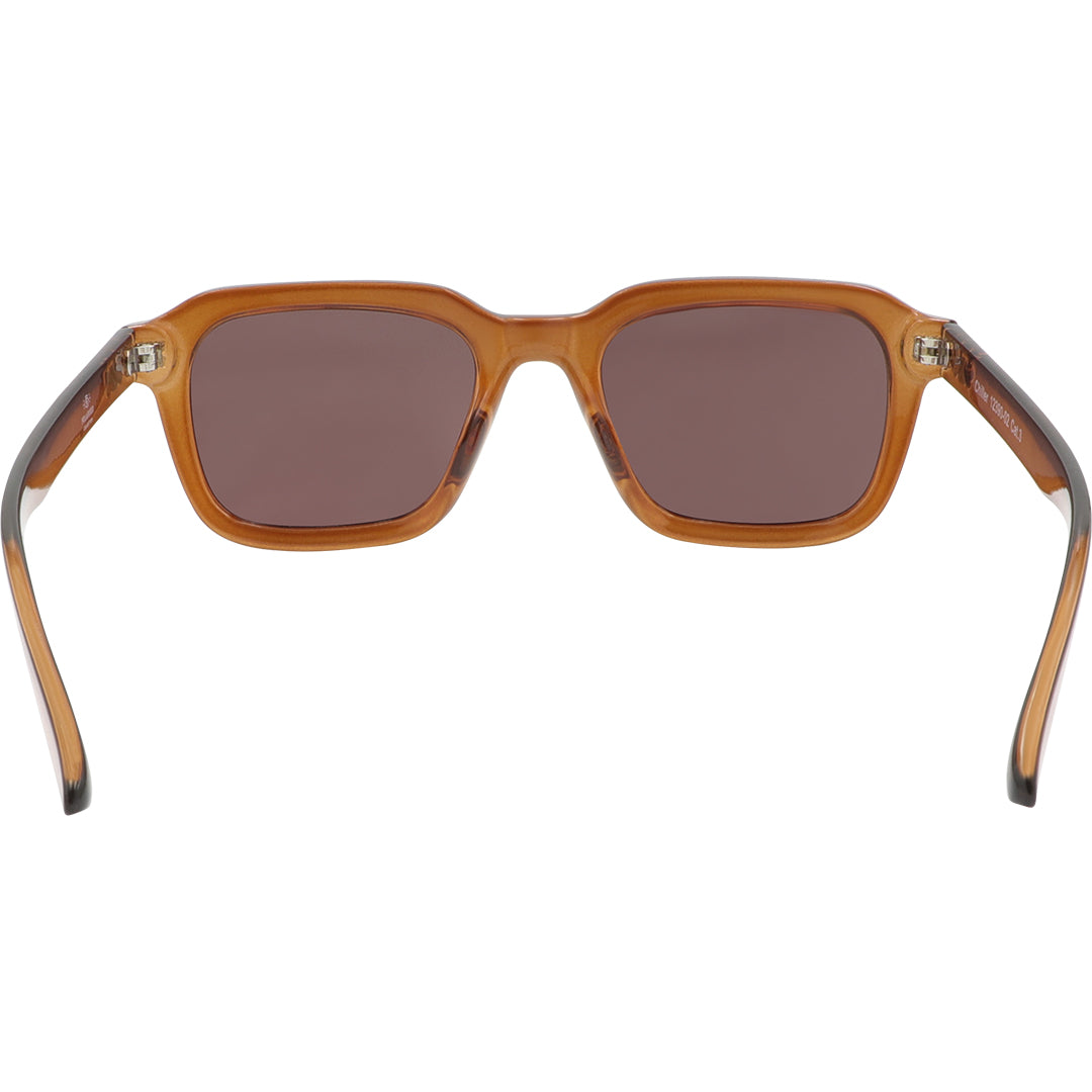 Chiller Polarised Brown Square Sunglasses with Purple Lens inside view