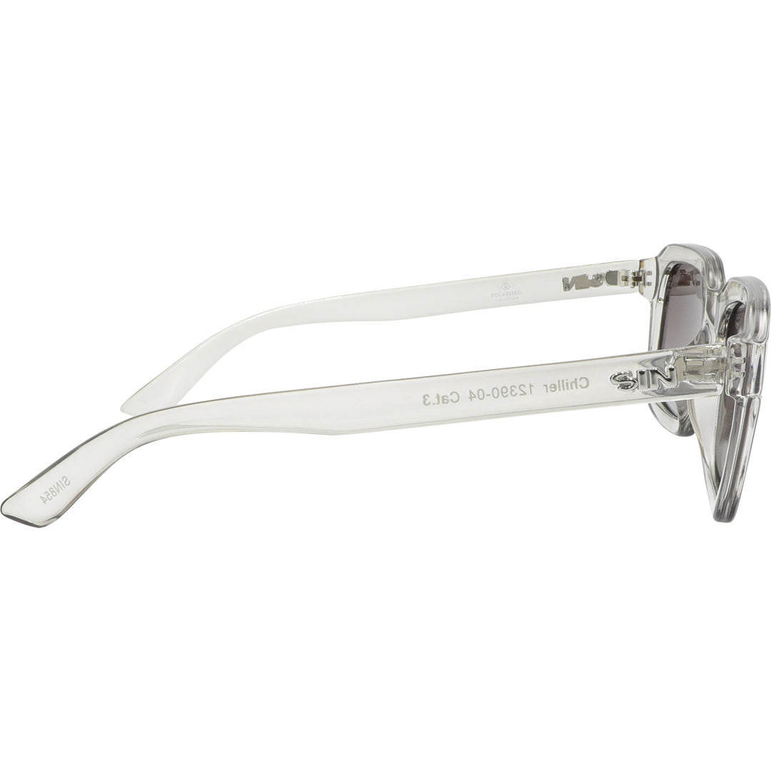 Chiller Polarised Grey Square Sunglasses with Brown Lens right view