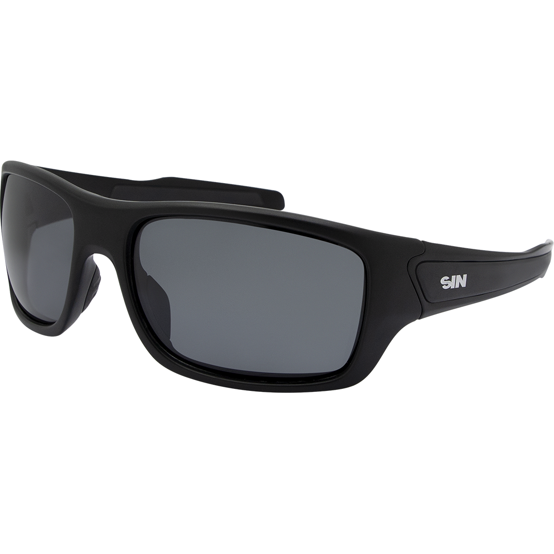 Formation Polarised Black Wrap Around Sunglasses made of TR90