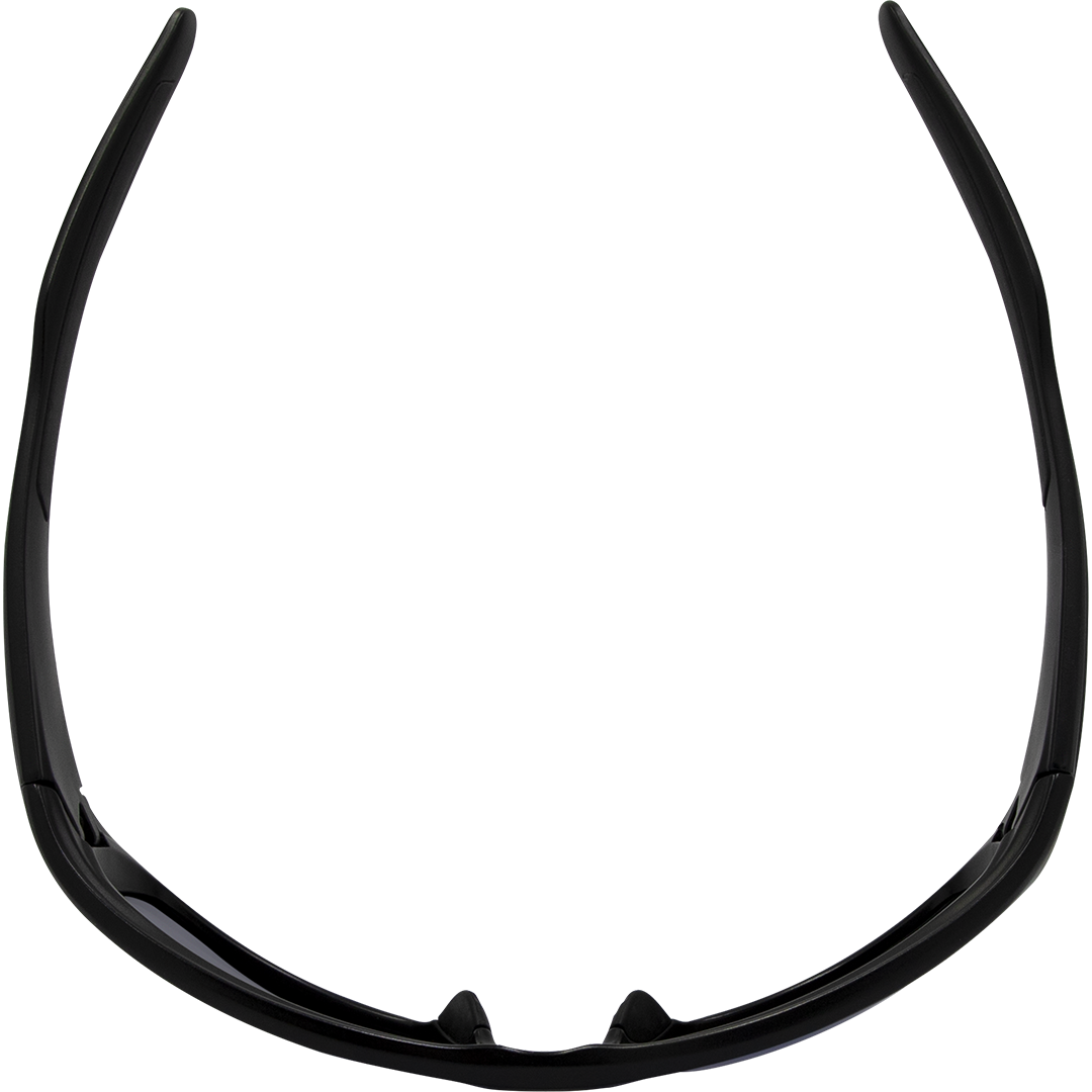 Formation Polarised Wrap Around Sunglasses with Black Frame and Green Lens top view