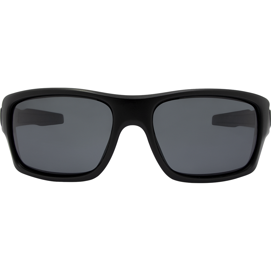 Formation Polarised Wrap Around Sunglasses with Black Frame front view