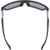 JACKPOT Polarised Shield Sunglasses with Black Frame and Blue Lens top view