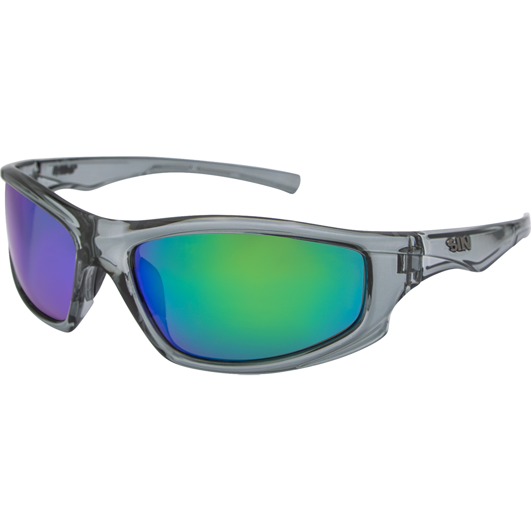 Jagger Polarised Green Wrap Around Sunglasses made of TR90