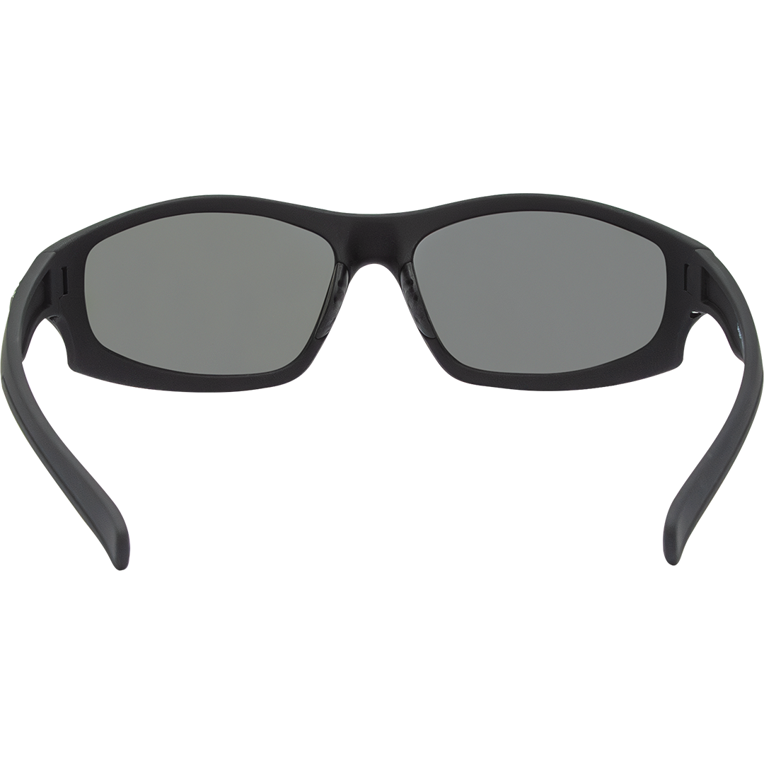 Jagger Polarised Wrap Around Sunglasses with Black Frame & Blue Lens rear view