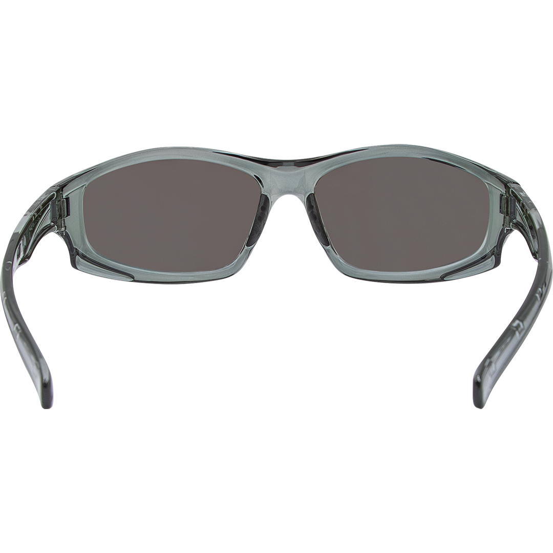 Jagger Polarised Wrap Around Sunglasses with Black Frame & Green Lens rear view