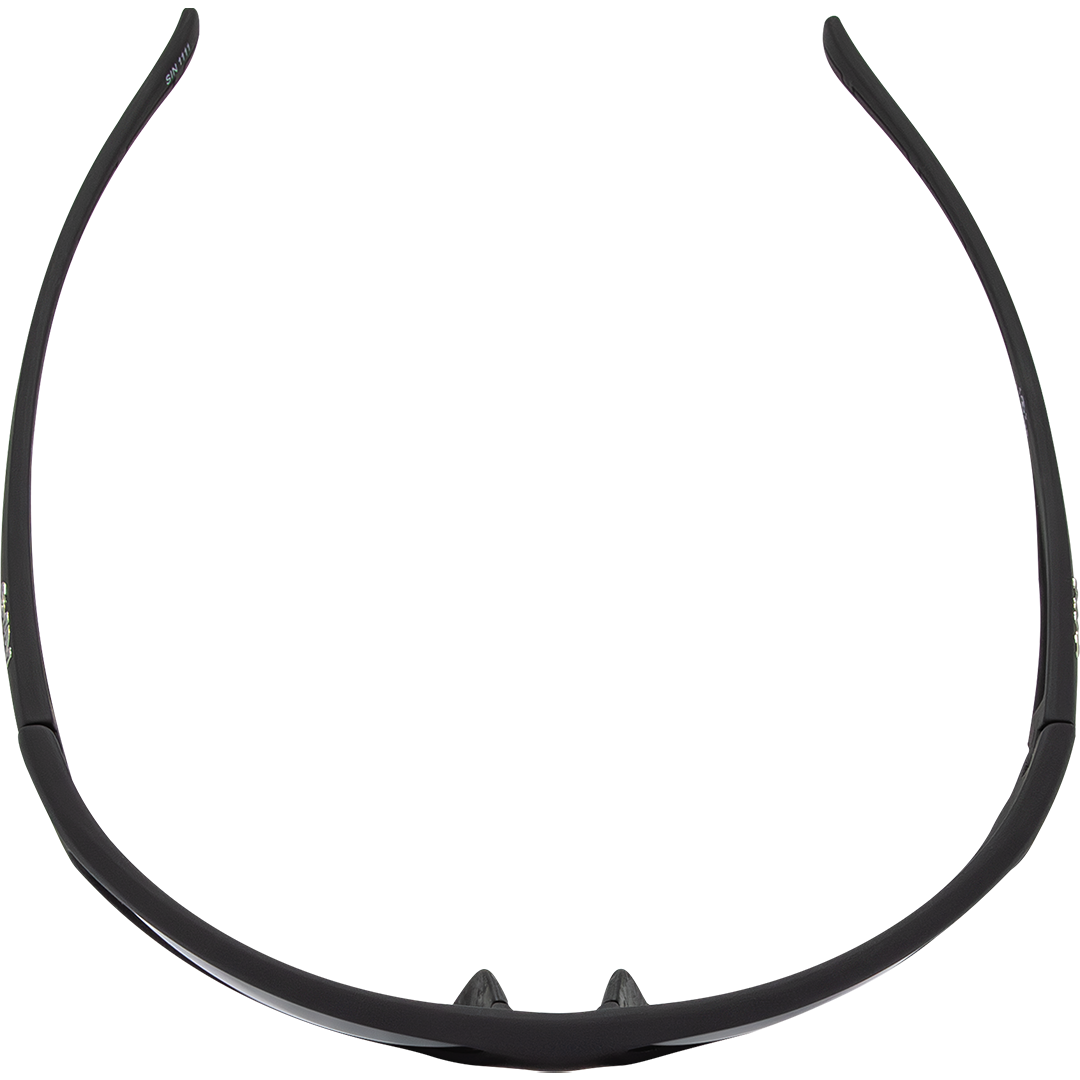 Jagger Polarised Wrap Around Sunglasses with Black Frame top view