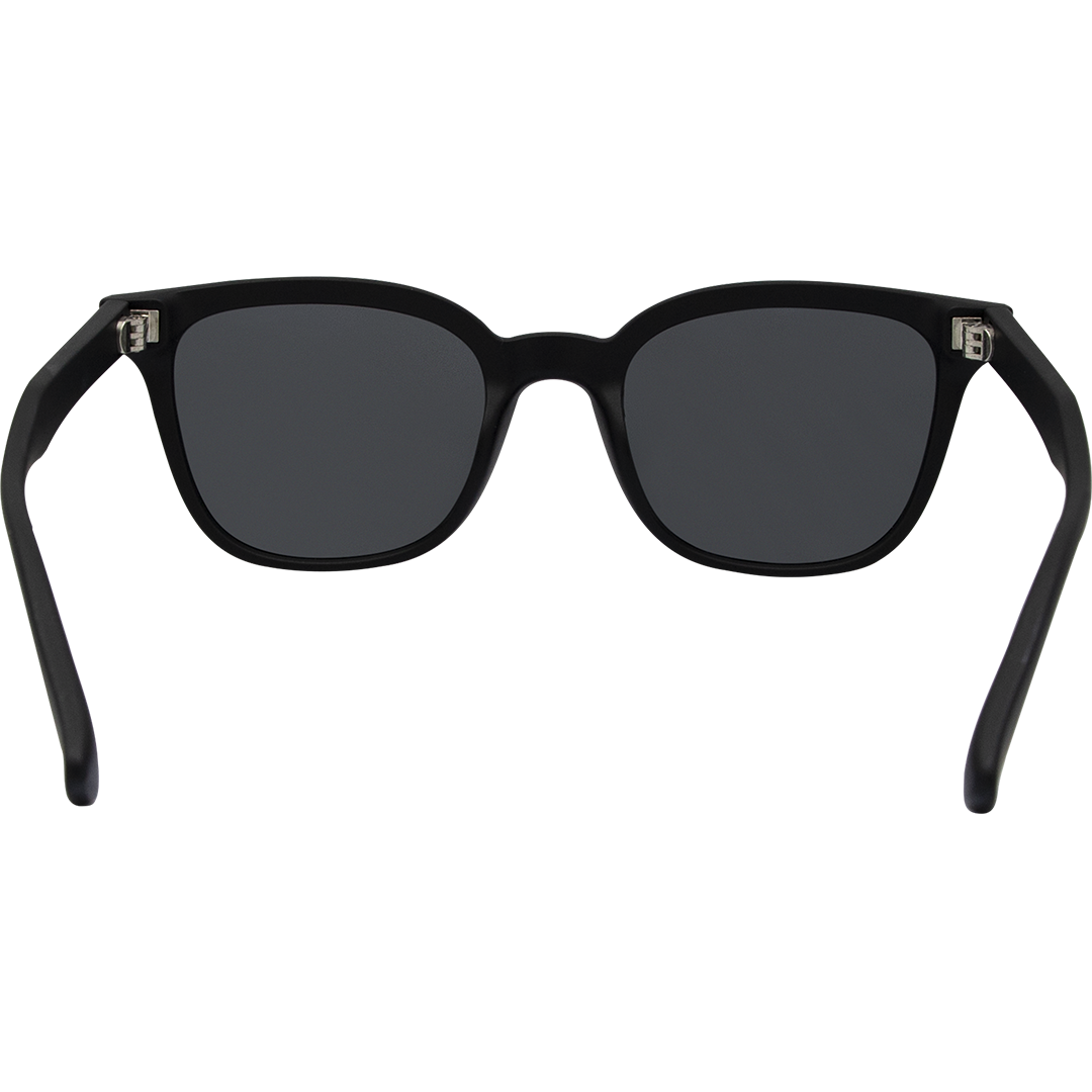 Jett Polarised Black Frame Smoke Square Sunglasses inside view