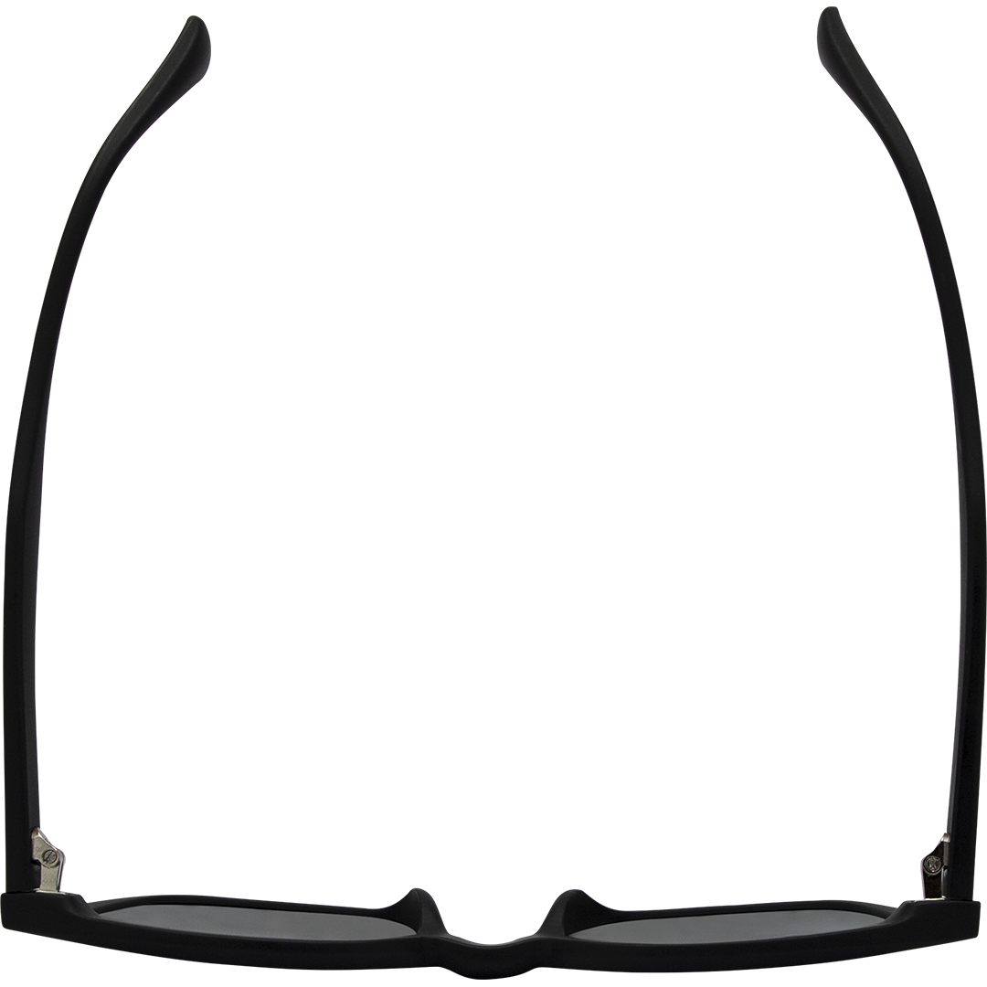 Jett Polarised Black Frame Smoke Square Sunglasses top view