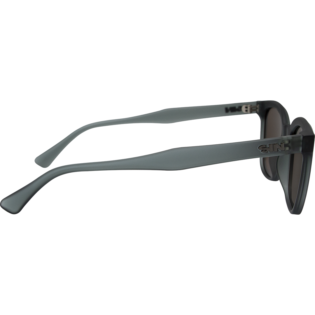 Jett Polarised Green Frame Square Sunglasses with Brown Lens right view