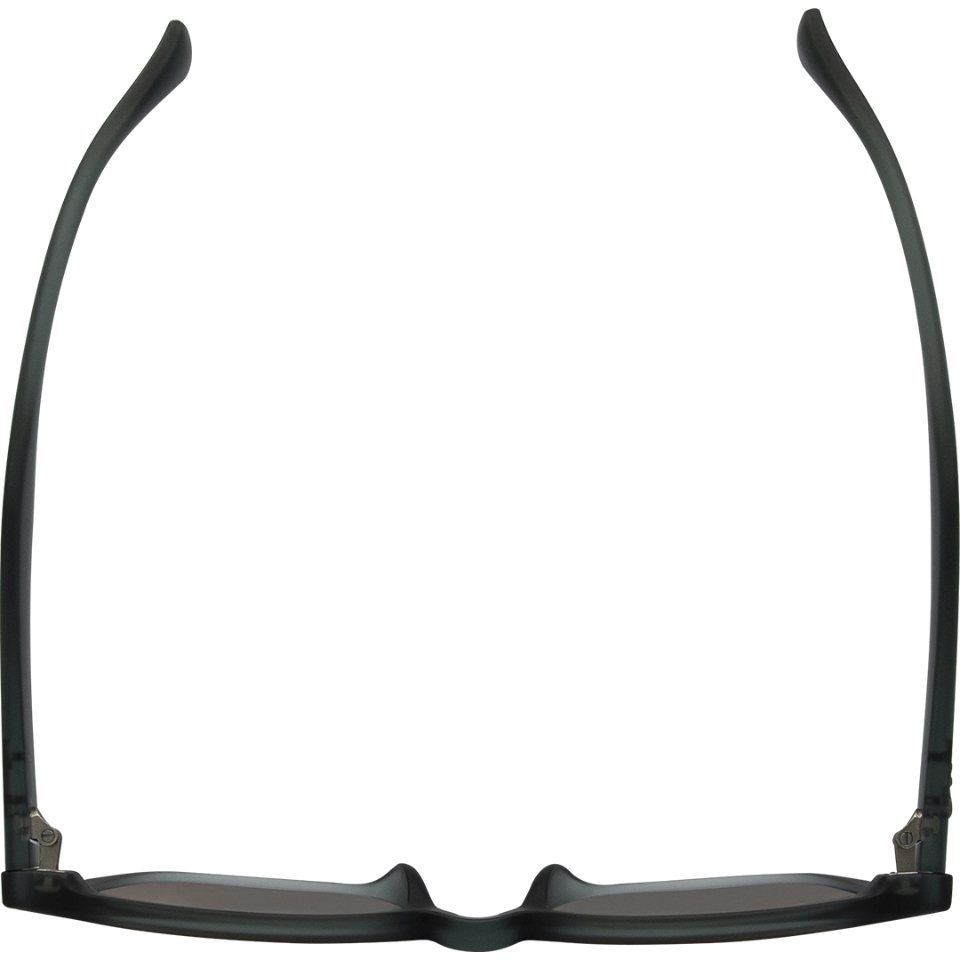 Jett Polarised Green Frame Square Sunglasses with Brown Lens top view