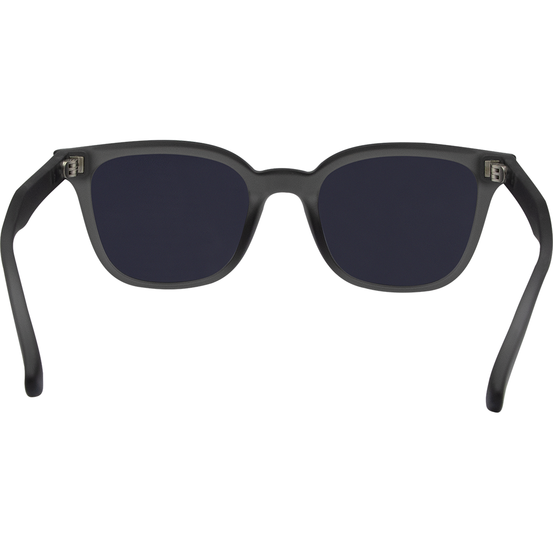 Jett Polarised Grey Frame Smoke Square Sunglasses inside view