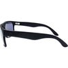 Peccant Black Rectangle Sunglasses with green matte lenses left view